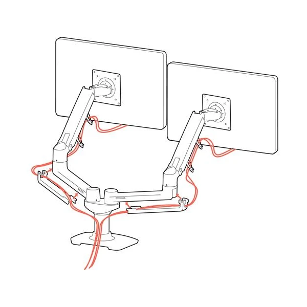 Ergotron LX Stolové ramená pre 2 monitory čierne 27' - Držiaky pre obrazovky - Obrázok 3EMB100501