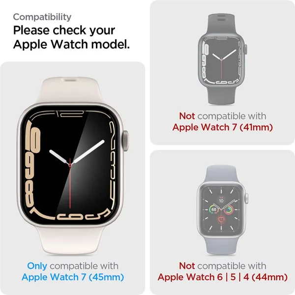 Spigen ProFlex EZ Fit 2 Pack sklo Apple Watch 9/8/7 (45mm) - Ochranné fólie a sklo - Obrázok 3F3W600301