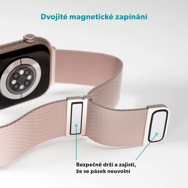 Epico Watch Strap milánsky ťah 42/44/45/46/49 mm ružovo zlatý - Remienky - Obrázok 3FJL000K01