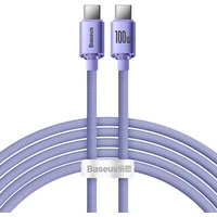 Baseus CAJY000705 Crystal Shine Series Dátový Kábel USB-C - USB-C 100W 2m Purple - Káble