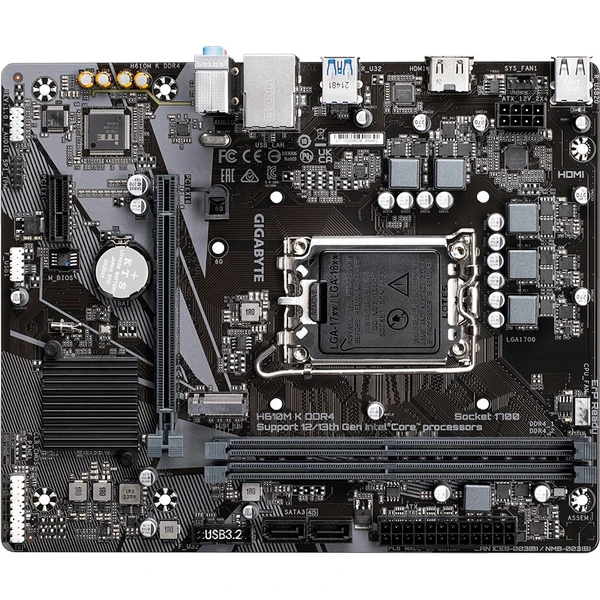 GIGABYTE H610M K DDR4 Intel H610 - Základné dosky - Obrázok 3H32000701