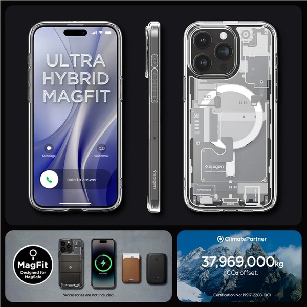 Spigen Ultra Hybrid MagFit kryt iPhone 15 Pro zero one biely - Puzdra - Obrázok 3HHA000601