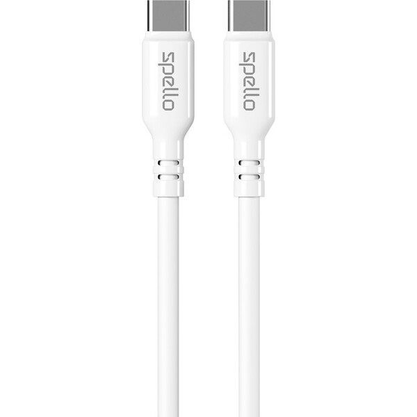 E-shop Spello USB-C/USB-C napájací kábel 60W 1m biely