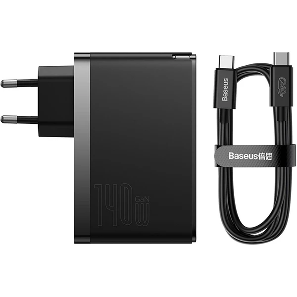 Rýchlonabíjačka do siete Baseus GaN5 Pro 140W 2x USB-C, 1x USB čierna - Nabíjačky - Obrázok 3IGE000L01