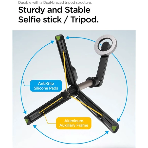 Spigen MagSafe Tripod Selfie Stick čierna - Držiaky - Obrázok 3JA1000P01