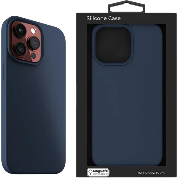 Next One silikónový kryt s MagSafe iPhone 15 Pro modrý - Puzdra - Obrázok 3JJ5000701