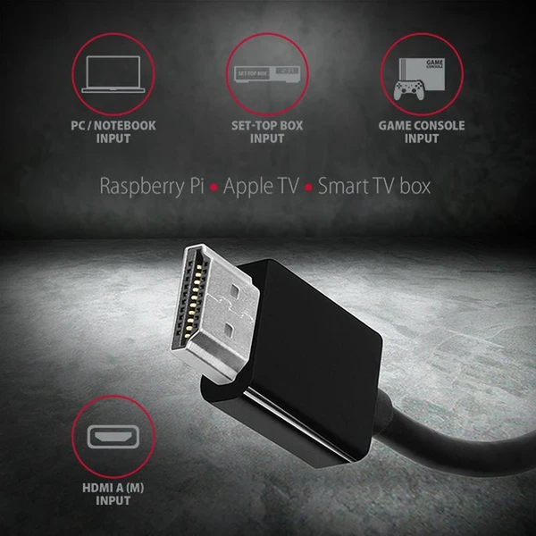 AXAGON HDMI/VGA redukcia 0,2m čierna - Káble a redukcie - Obrázok 3K7HF00101