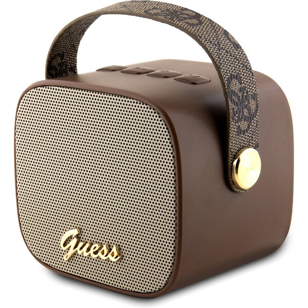 Guess PU 4G Strap Mini Bluetooth reproduktor hnedý