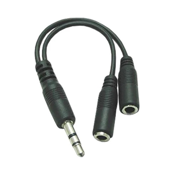 PremiumCord 3,5mm/2x 3,5mm redukcia 0,1m čierna - Káble a redukcie - Hlavný obrázok