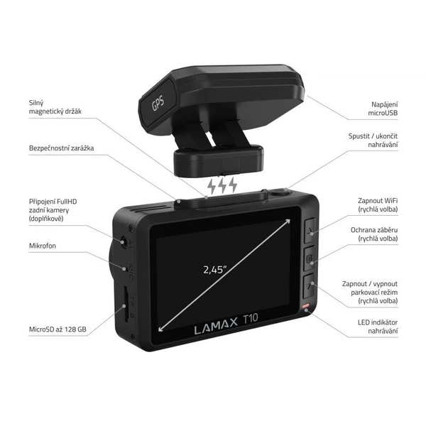LAMAX T10 4K GPS palubná kamer - Kamery - Obrázok 3LW9200401