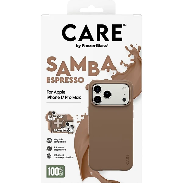 PanzerGlass® CARE Samba kryt s MagSafe Apple iPhone 17 Pro Max Espresso - Puzdra - Obrázok 3NDH000K01