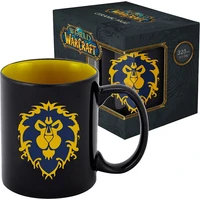 Keramický hrnček World of Warcraft Aliancia - čierny 330 ml (darčekové balenie) - Hrnčeky
