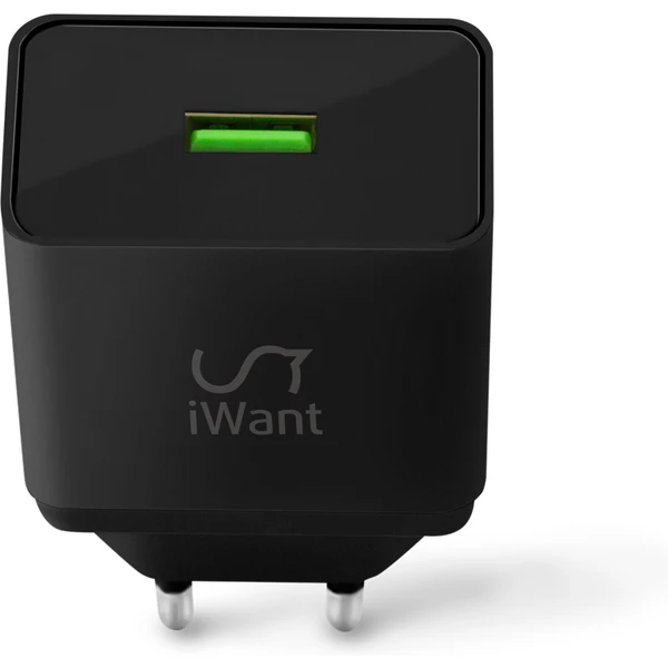 iWant 18W USB-A sieťová nabíjačka čierna - Nabíjačky - Obrázok 3P30000401