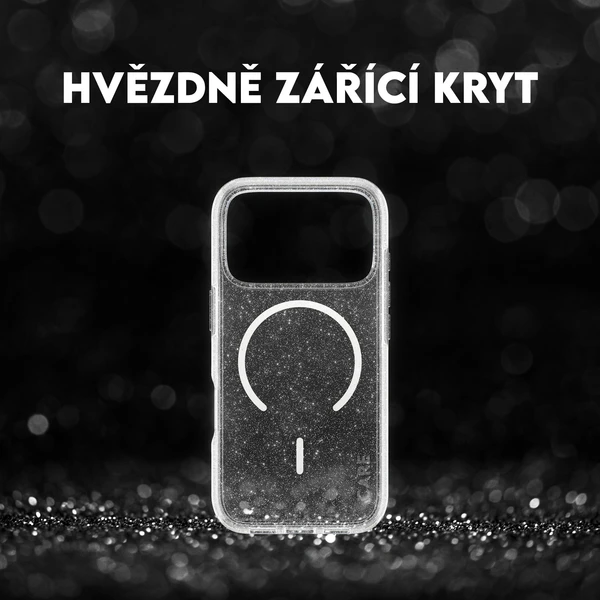 PanzerGlass® CARE Star Lit kryt s MagSafe Apple iPhone 17 Pro  trblietavý/biely - Puzdra - Obrázok 3QDH000K01