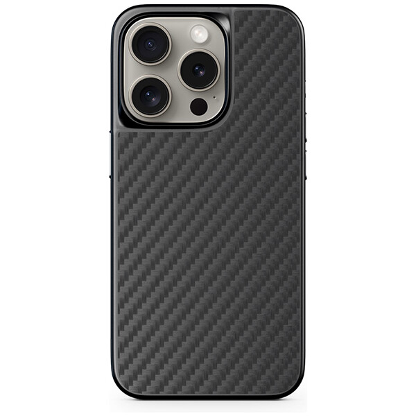 E-shop Epico Mag+ Hybrid Carbon Case kompatibilný s MagSafe iPhone 15 Plus čierny