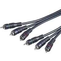 PremiumCord HQ 3x cinch/3x cinch kábel 5m čierny - Káble a redukcie