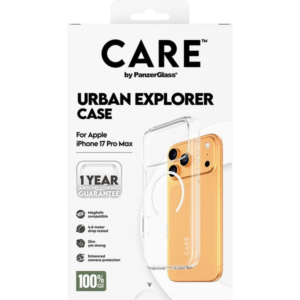 PanzerGlass® CARE Urban kryt s MagSafe Apple iPhone 17 Pro Max číry/biely - Puzdra - Obrázok 3SEH000K01