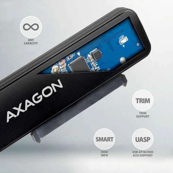 AXAGON ADSA-FP2A SLIM USB-A adaptér pre SATA 6G - Externé boxy - Obrázok 3SS6000701