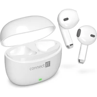 CONNECT IT True Wireless SonicBass slúchadlá do uší s mikrofónom biela - Slúchadlá