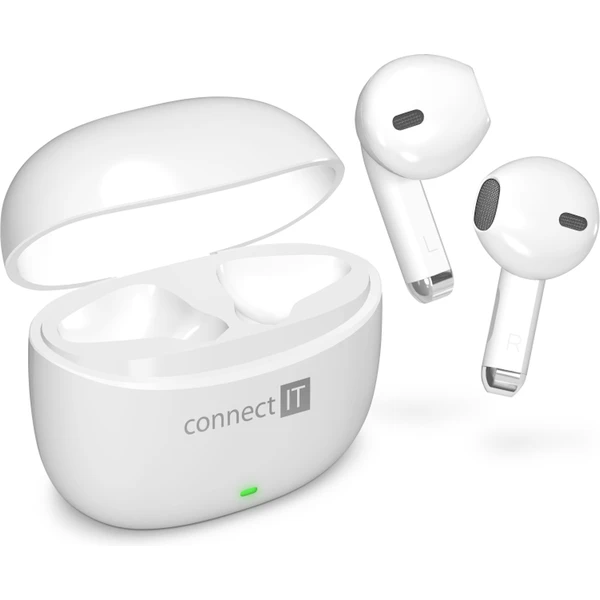 CONNECT IT True Wireless SonicBass slúchadlá do uší s mikrofónom biela - Slúchadlá - Hlavný obrázok