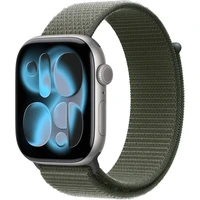 Apple Watch 49/46/45/44mm píniovo zelený prevliekací športový remienok - Remienky