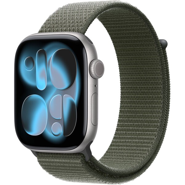 E-shop Apple Watch 49/46/45/44mm píniovo zelený prevliekací športový remienok