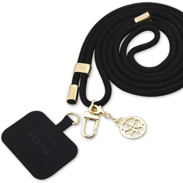 Guess Crossbody Popruh Cord 4G Charm zlatý/čierny - Popruhy a crossbody - Hlavný obrázok