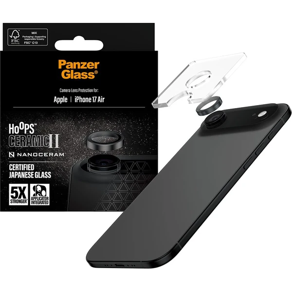 PanzerGlass® Hoops Ceramic II sklá Apple iPhone Air - Ochranné fólie a sklo - Obrázok 3UEH000K01