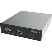 AKASA USB-A húb 3v1 antracitový - USB huby