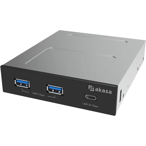 AKASA USB-A húb 3v1 antracitový - USB huby - Hlavný obrázok