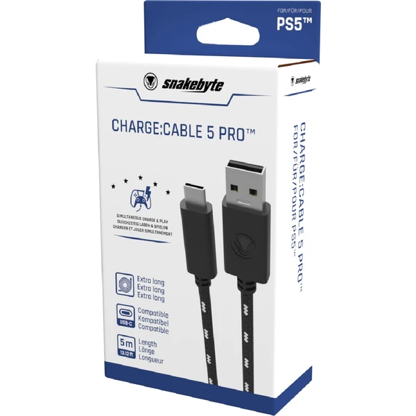 SNAKEBYTE PS5 USB CHARGE: CABLE 5 ™ (5M) - Káble - Obrázok 3VNK300401