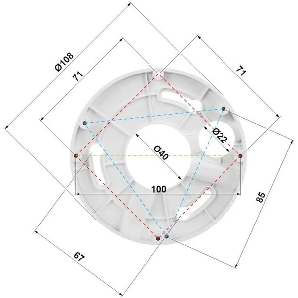 Uniview adaptér pre montáž na strop pre Uniview dome kamery - Držiaky - Obrázok 3VVF300401