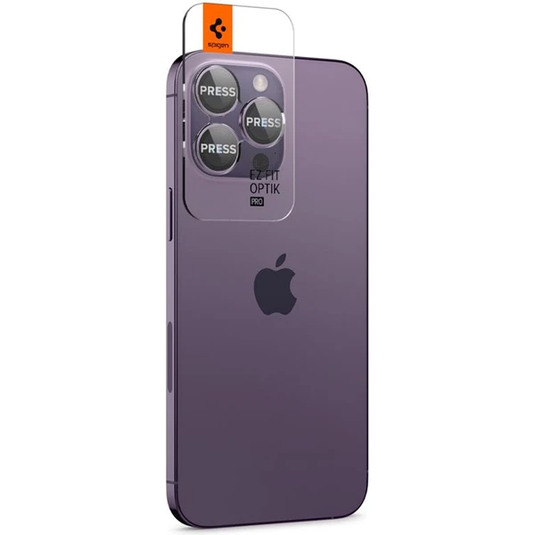 Spigen Glass EZ Fit Optik Pro 2 Pack tvrdené sklo na fotoaparát iPhone 14 Pro/iPhone 14 Pro Max fial - Ochranné fólie a sklo - Obrázok 3W09000601