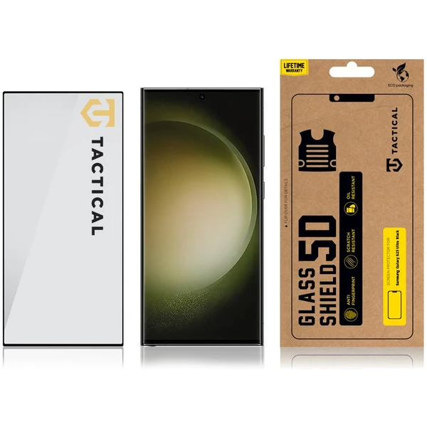 Tactical Glass Shield 5D sklo Samsung Galaxy S23 Ultra čierne - Ochranné fólie a sklo - Obrázok 3XC3000601