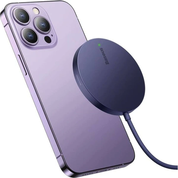 Baseus Simple Mini3 15W bezdrôtová nabíjačka fialová - Nabíjačky - Obrázok 3ZTL000K01