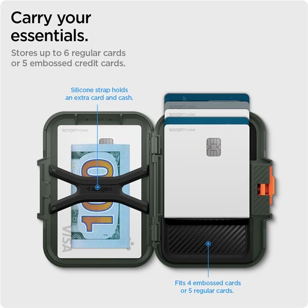Spigen Lock Fit MagSafe Wallet peňaženka tmavo zelená - Peňaženky - Obrázok 3a178c52b6034ac39e5dfda999fe1b10