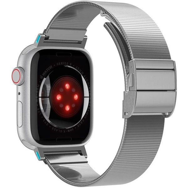 Spigen Sleek Link remienok Apple Watch 49/46/45/44/42mm strieborný - Remienky - Obrázok 3a23052459cc4c25bec4c39198393bc6