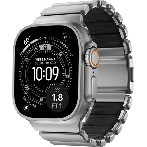 Náramok Nomad Stratos Band FKM pre Apple Watch 45/46/49mm Natural Titanium/Black - Remienky - Obrázok 3a29f43cc6134914a86cb590eb66edc0