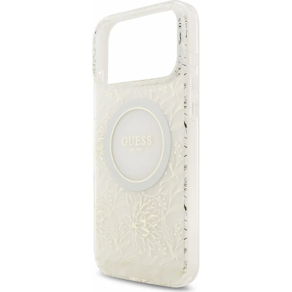 Guess IML Flowers Allover Strap MagSafe Zadný kryt pre iPhone 18 Pro Max White - Puzdra - Obrázok 3a4d8b57c081449e918ebfc70eda8e62