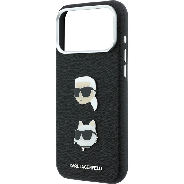 Karl Lagerfeld PU Semi Wrap Saffiano K&CH Heads kryt iPhone 18 Pro Max černý - Puzdra - Obrázok 3a6534f64da246ceb8d4f670bbf5040f