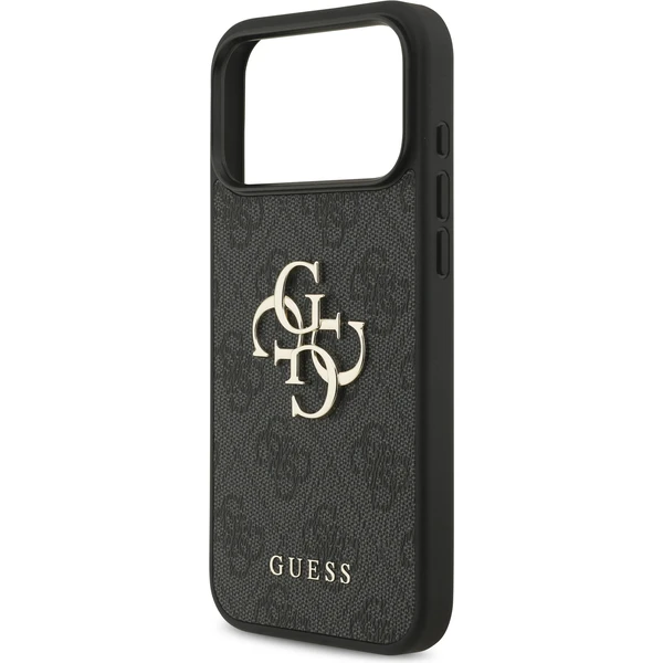 Guess PU 4G Metal Logo Strap kryt iPhone 17 Pro Max čierny - Puzdra - Obrázok 3a83c7764fde4bce99f71f457e585781