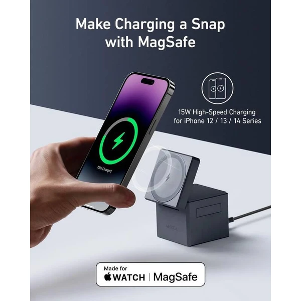 Anker Cube 3v1 MagSafe nabíjačka (30W) čierna - Nabíjačky - Obrázok 3a919c170c2b4a7bb37469db7b769d26