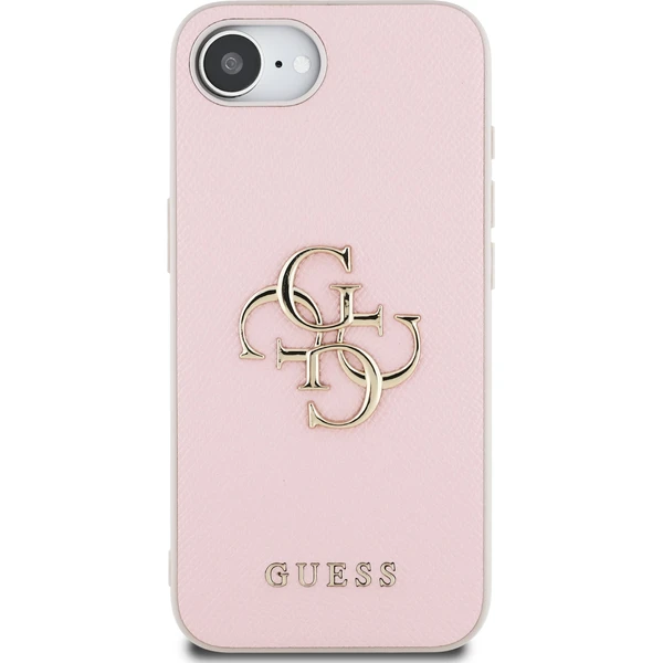 Guess PU Grained 4G Kovový kryt na iPhone 17e/16e ružový - Puzdra - Obrázok 3ab2c4cf3d2f4ab4a2c160cf5bff1190