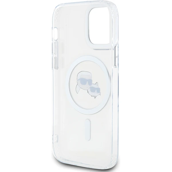 Karl Lagerfeld IML K&CH Heads Metal Frame MagSafe zadný kryt pre iPhone 12/12 Pre číry - Puzdra - Obrázok 3b11f65c3395432b9633c0f40d5ce89e