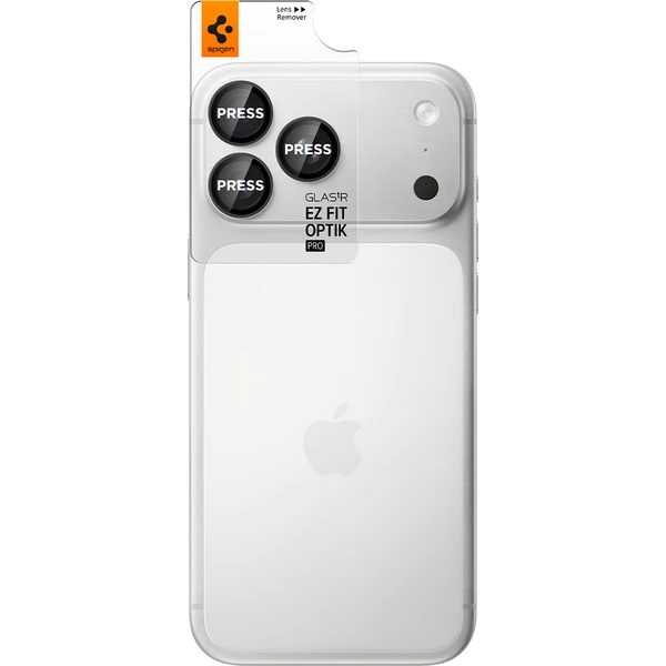 Spigen Glass tR EZ Fit Optik Pro 2 Pack sada sklíčok iPhone 18 Pro Max/18 Pro tmavošedá - Ochranné fólie a sklo - Obrázok 3b15c87dd52d490ba1e7599e6515e043