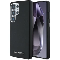 Karl Lagerfeld PU Saffiano Metal Logo a rám kryt Samsung Galaxy S25 Ultra čierny - Puzdra