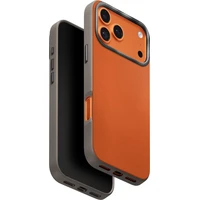 UNIQ Lyden DS Premium Leatherette MagClick MagSafe kryt iPhone 17 Pro Max Flame Orange - Puzdra