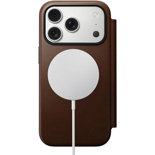 Nomad Modern Leather Folio MagSafe kožené púzdro iPhone 17 Pro Brown - Puzdra - Obrázok 3b877347f30348e292d2a6dcd9336198