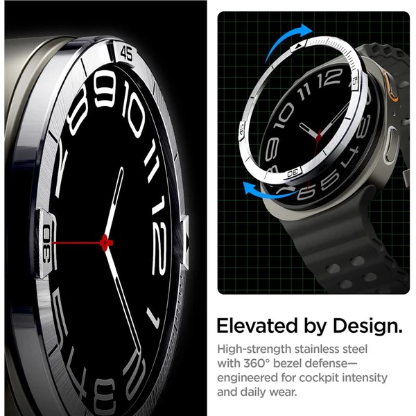 Spigen Bezel Tune (Pilot) ochranný krúžok Galaxy Watch8 (44mm) strieborný - Puzdra - Obrázok 3b9857eb5c324d338d6885bf659edb9a