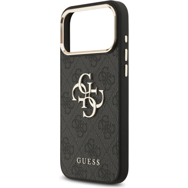 Guess PU Leather 4G Metal Logo Gold Frame MagSafe kryt iPhone 17 Pro Max čierny - Puzdra - Obrázok 3bc252c61b3e4159908b1e4be6f5c6a8